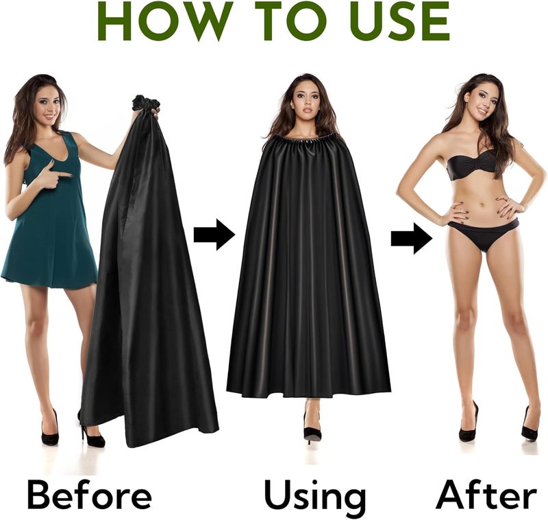 Goaste Portable Changing Room Tent, Instant Dressing Cover Ups, Clothes Changing Privacy Shelters, Changing Curtain Cloak with Round Collar for Beach, Camping, Hiking, Dance Competition, 4.2ft Length - Image 5